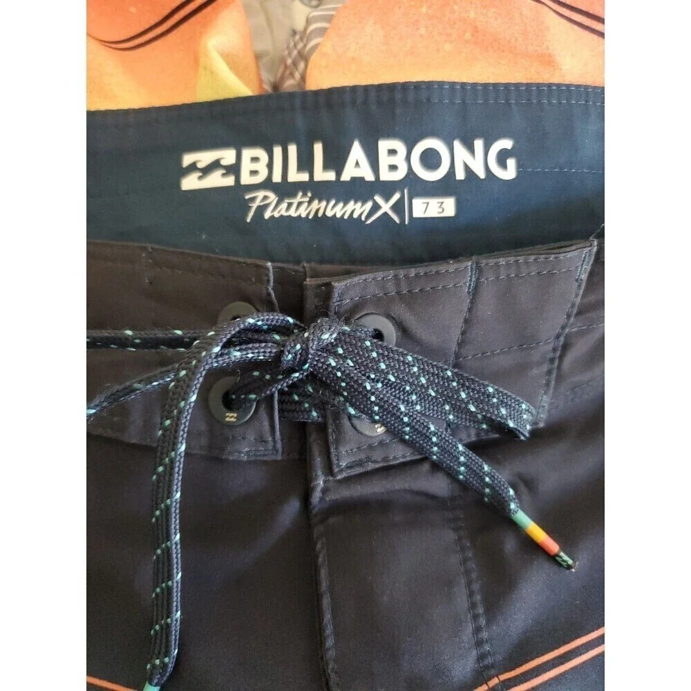 Billabong Board Shorts Platinum X 73 Blue Orange Yellow Size 31 Swim Shorts Sea